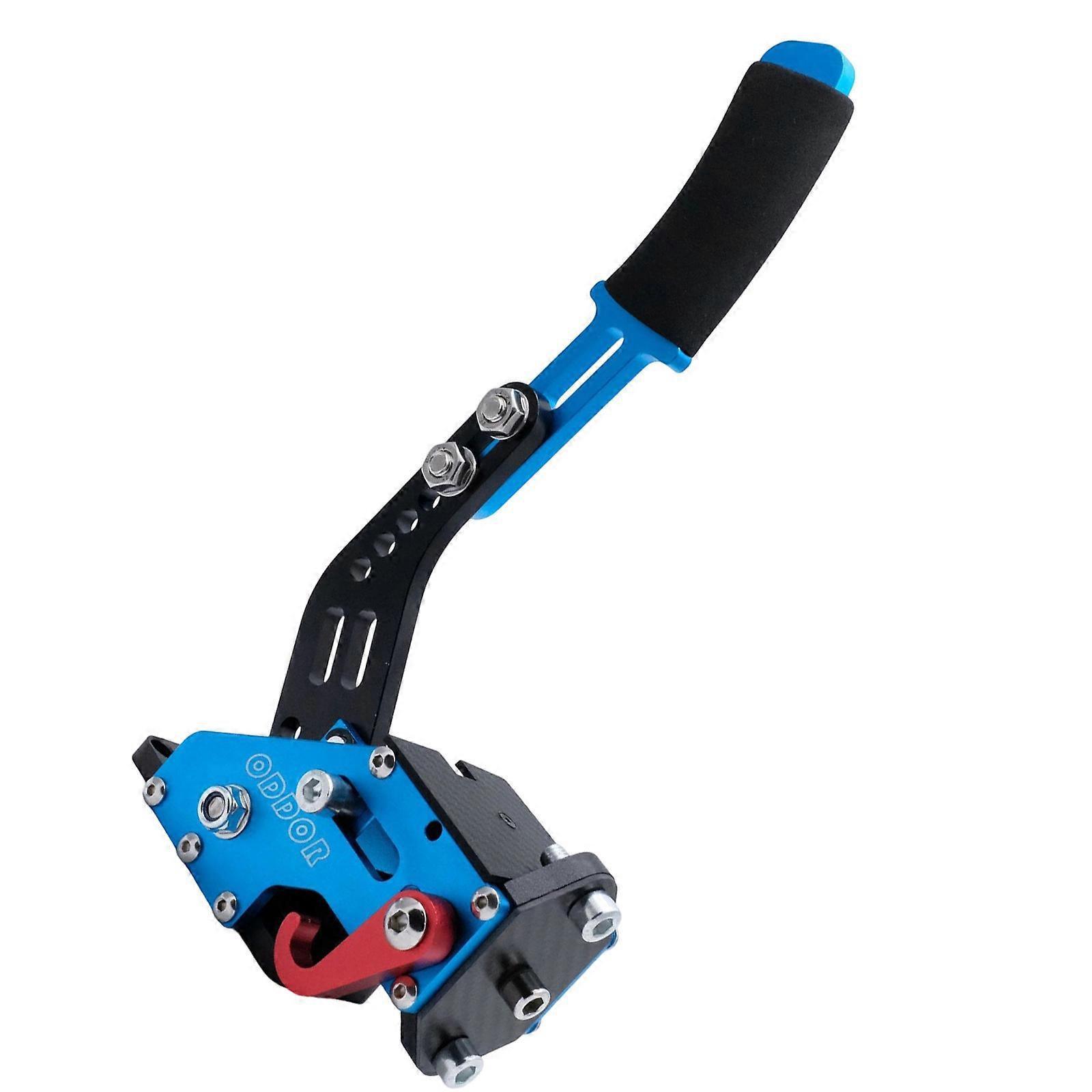 PC Compatible Handbrake with Vibration Feedback Real Driving Simulation Metal Construction for Racing Game Enhancing Drift Control  Blue