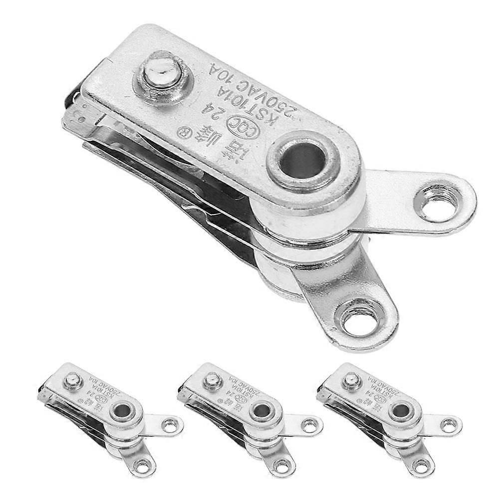 Temperature Controller Thermostat Control Switch For Electric Skillet Air Fryer And Rice Cooker Home And Commercial Use Silver 4Pack