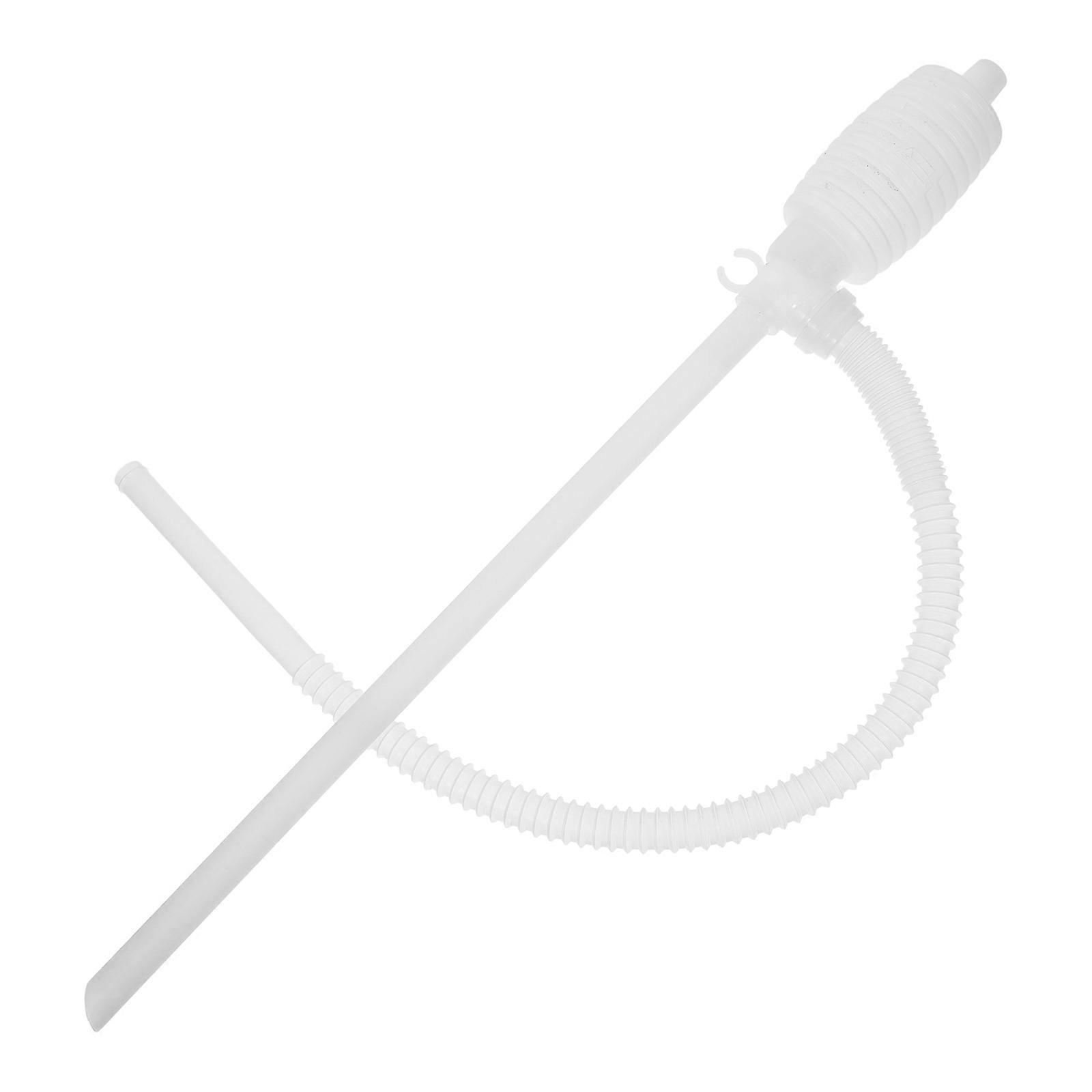 Durable Plastic Manual Siphon Pump for Home Use White Large Capacity 20029091