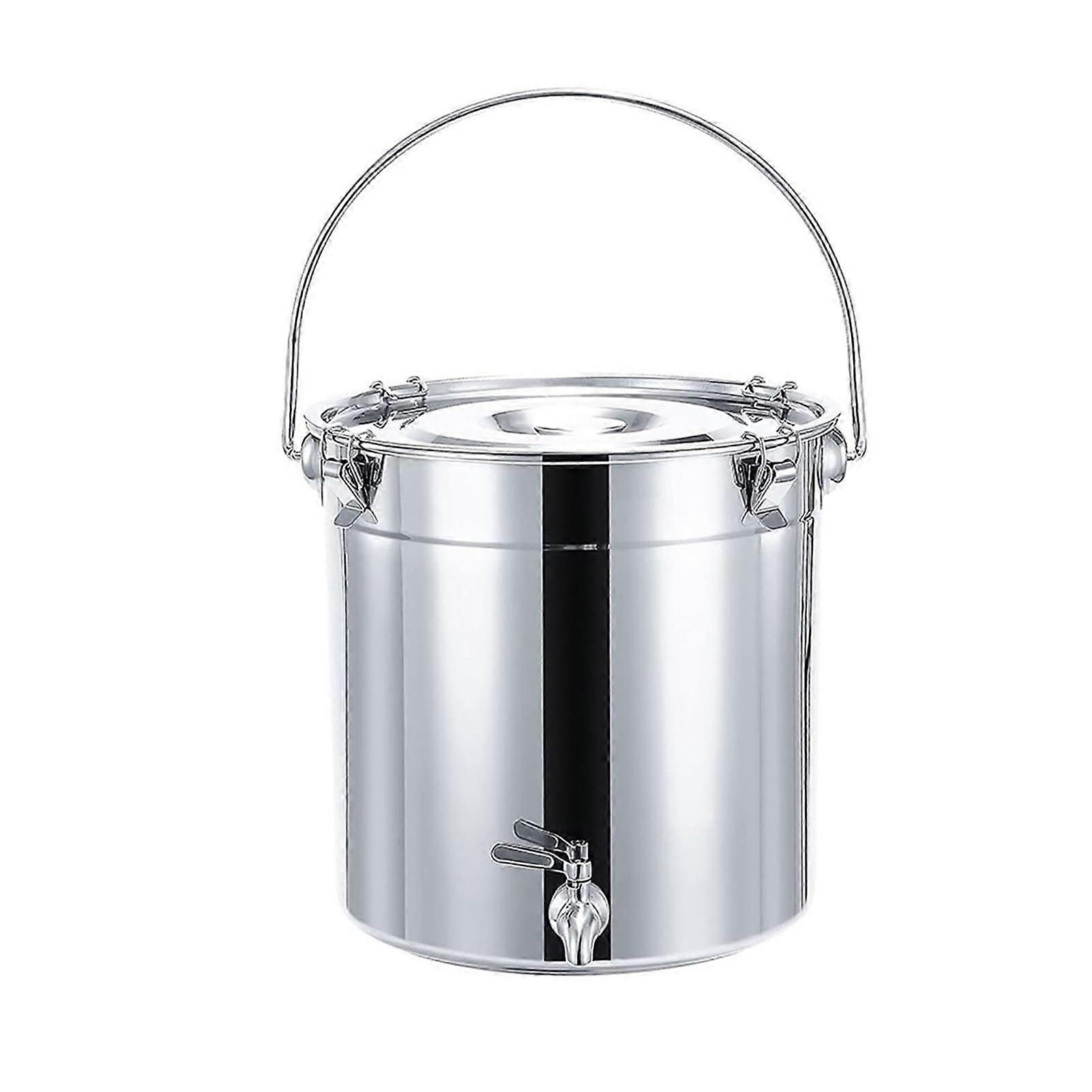 Stainless Steel Stock Pot with Lid 21L Large Soup Pot for Stew Induction Compatible Rustproof