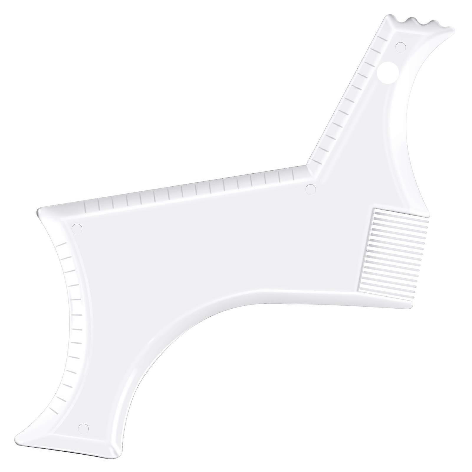 Beard Shaping Tool with Comb and Trimmer, Transparent Precision Beard Lineup Template for Men