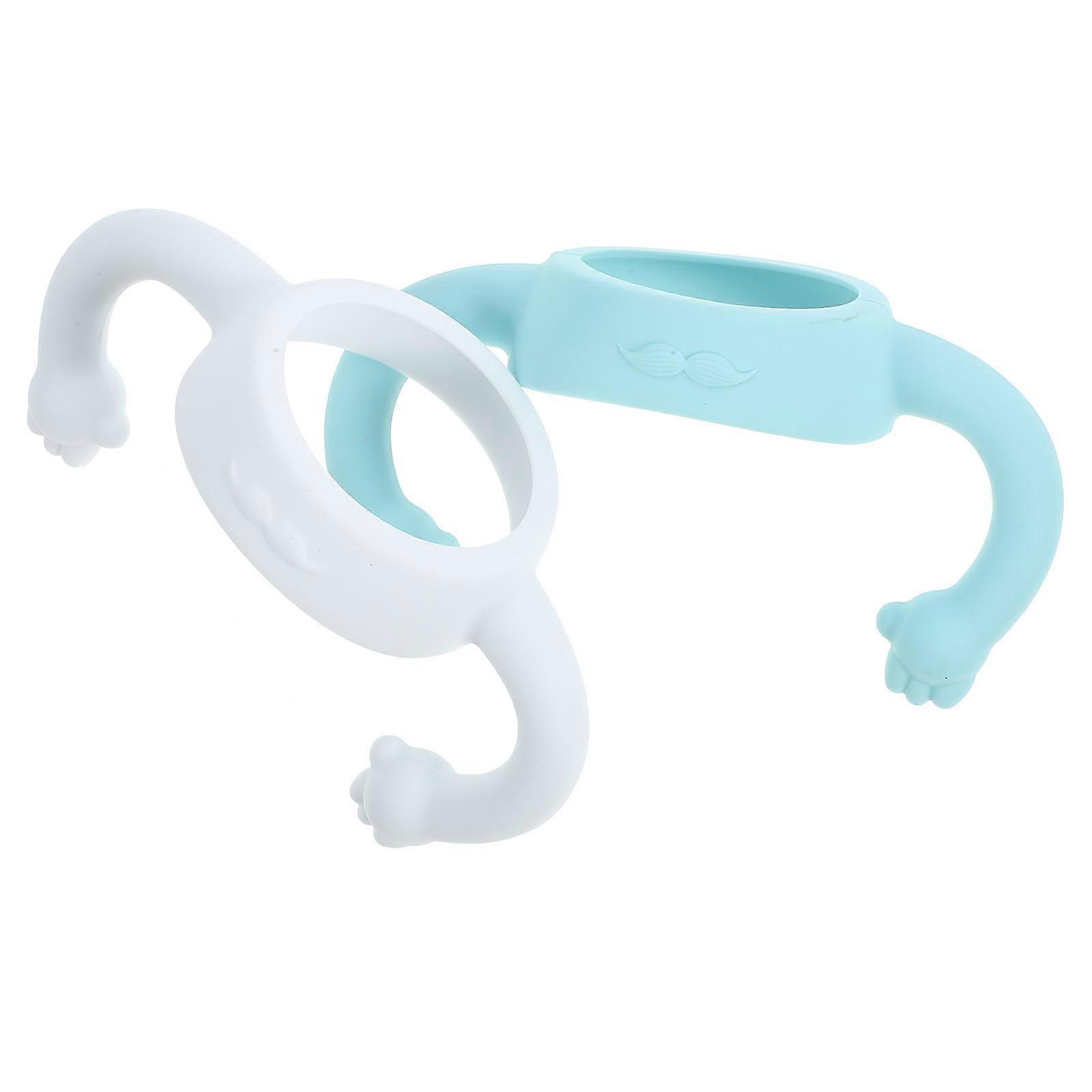 Silicone with Handle for Milk Bottles Assorted Color Practical and Safe 2 pcs
