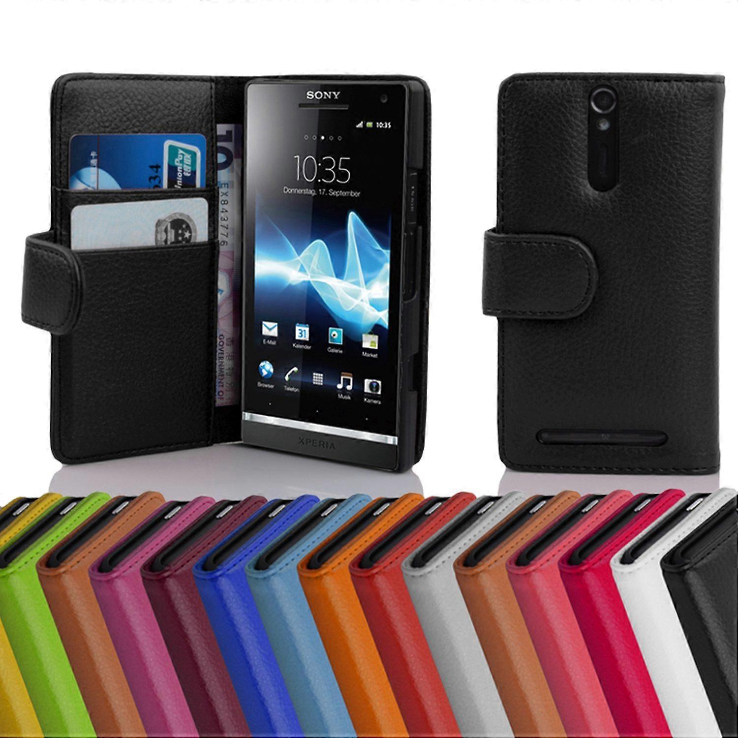 Case for Sony Xperia S Foldable Phone Case - Cover - with Stand Function and Card Tray