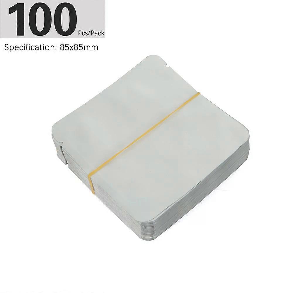 100 sachets de thé jetables et portables, carrés, pour thé, snacks et café. Sachets en aluminium opaques pour aliments.