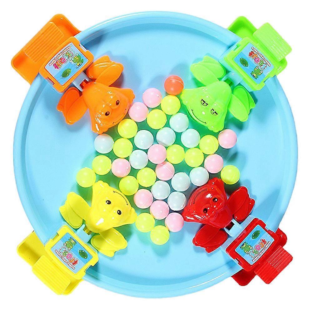 1 Set Colorful Frog Bead Eating Desktop Plaything Party Board Game Toy