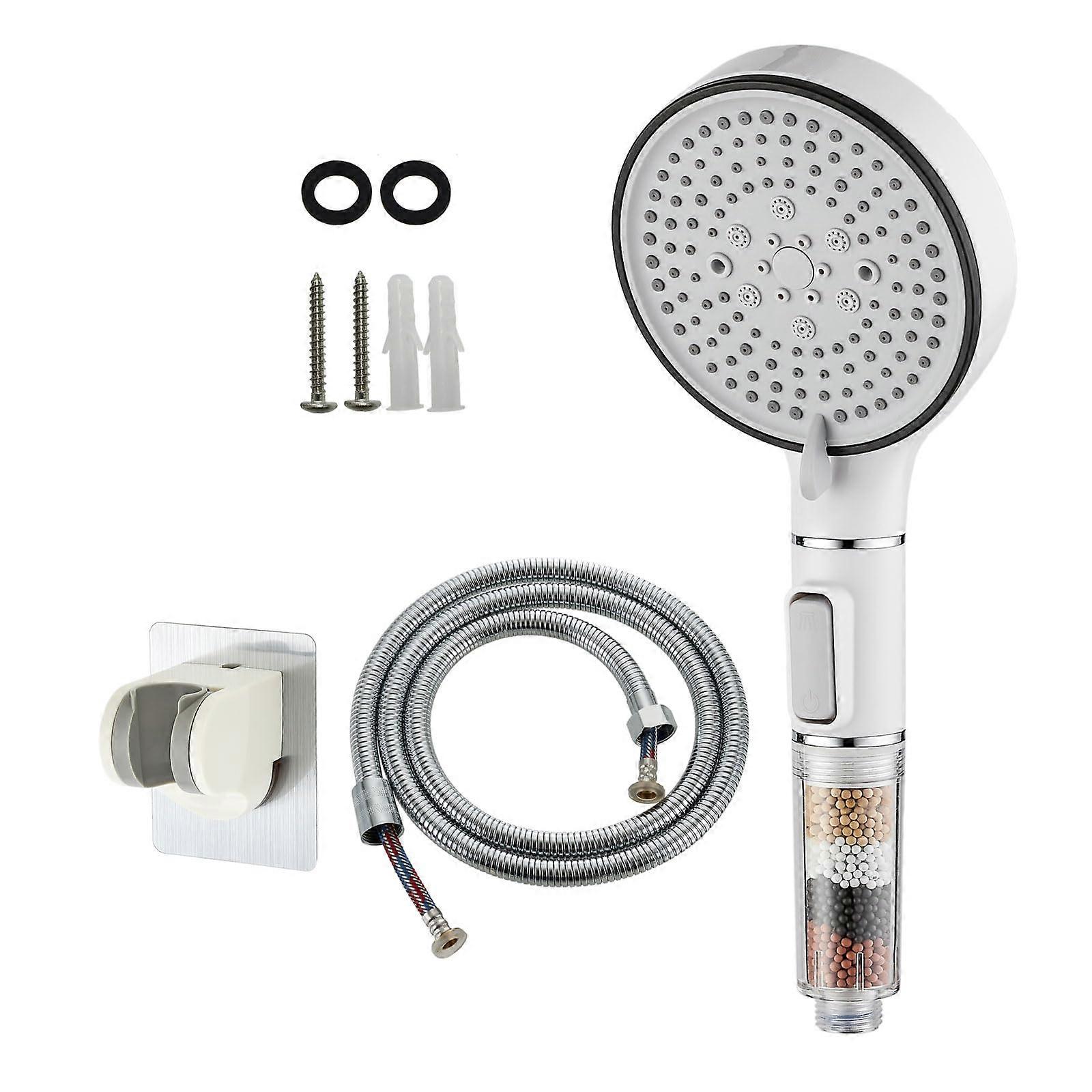 RV Shower Head with Hose,  Pressure 5Setting Spray, Filter, On/Off Switch, Water Saving for Camper