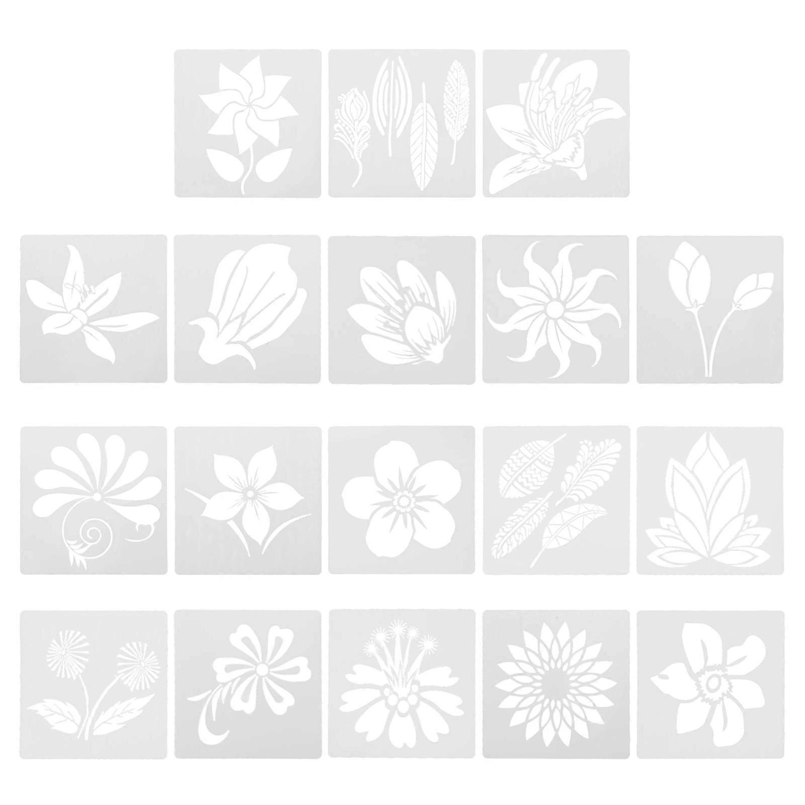 Art Stencils Hollow Painting Templates for DIY Craft Projects 6Sets