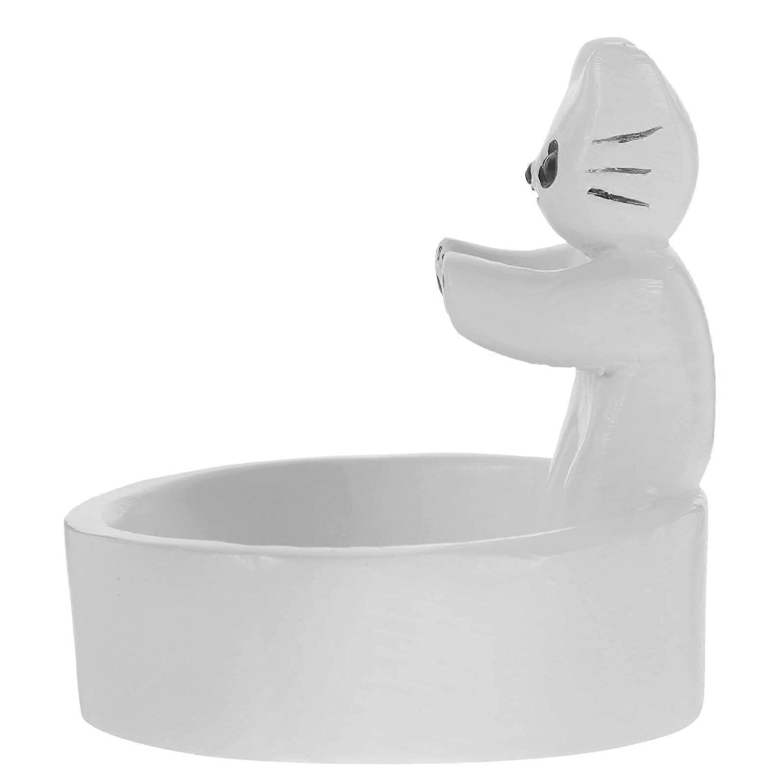 Resin Cat Tealight Candle Holder with Unique Design for Home Wedding Desk and Table Decor
