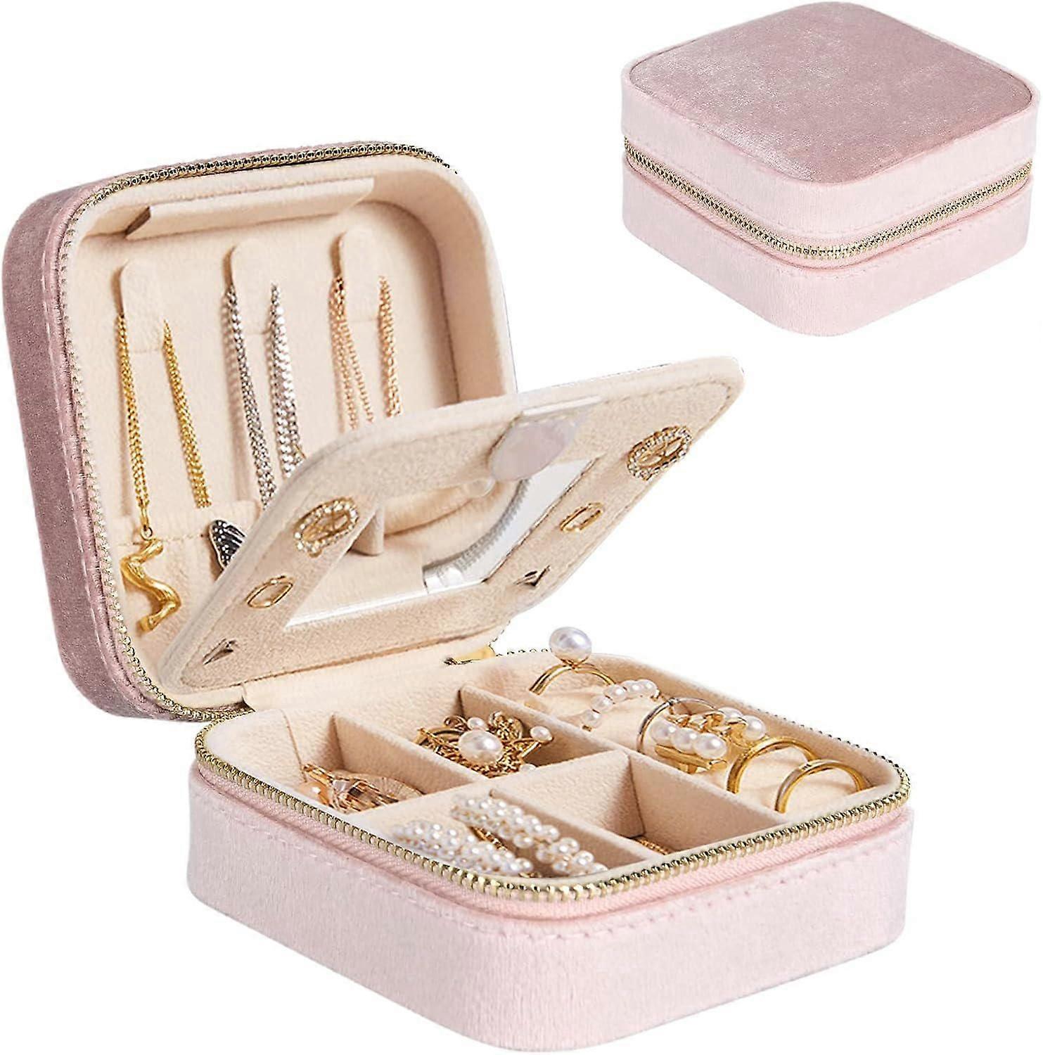 Velvet jewelry storage box