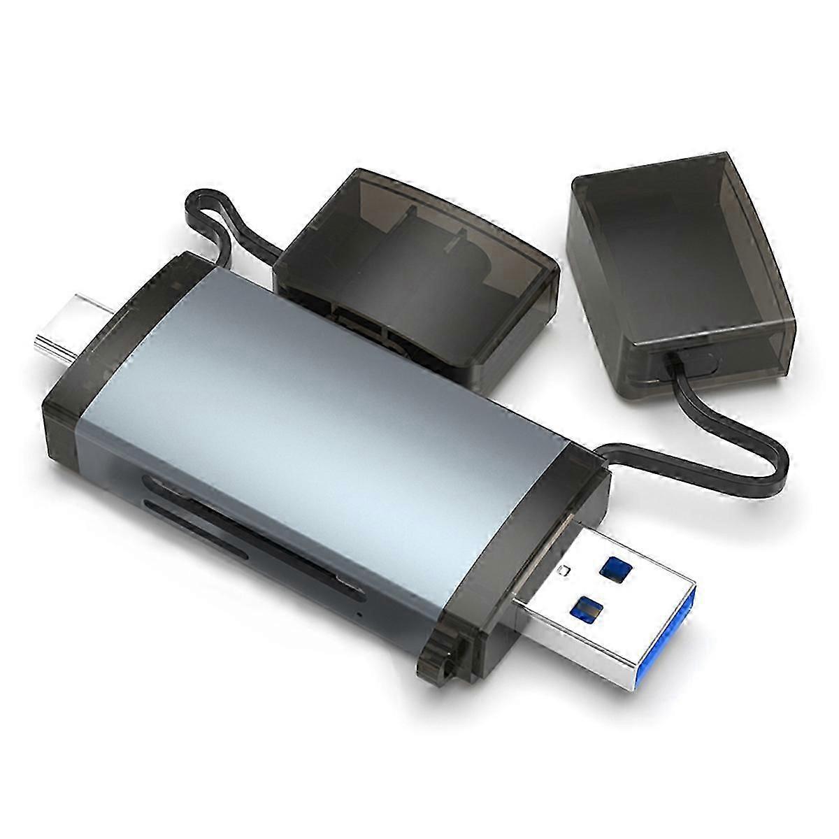 USB3.0 USB-C Card Reader Adapter SD4.0+TF4.0 Memory Card Reader OTG Adapter High-Speed Transmission