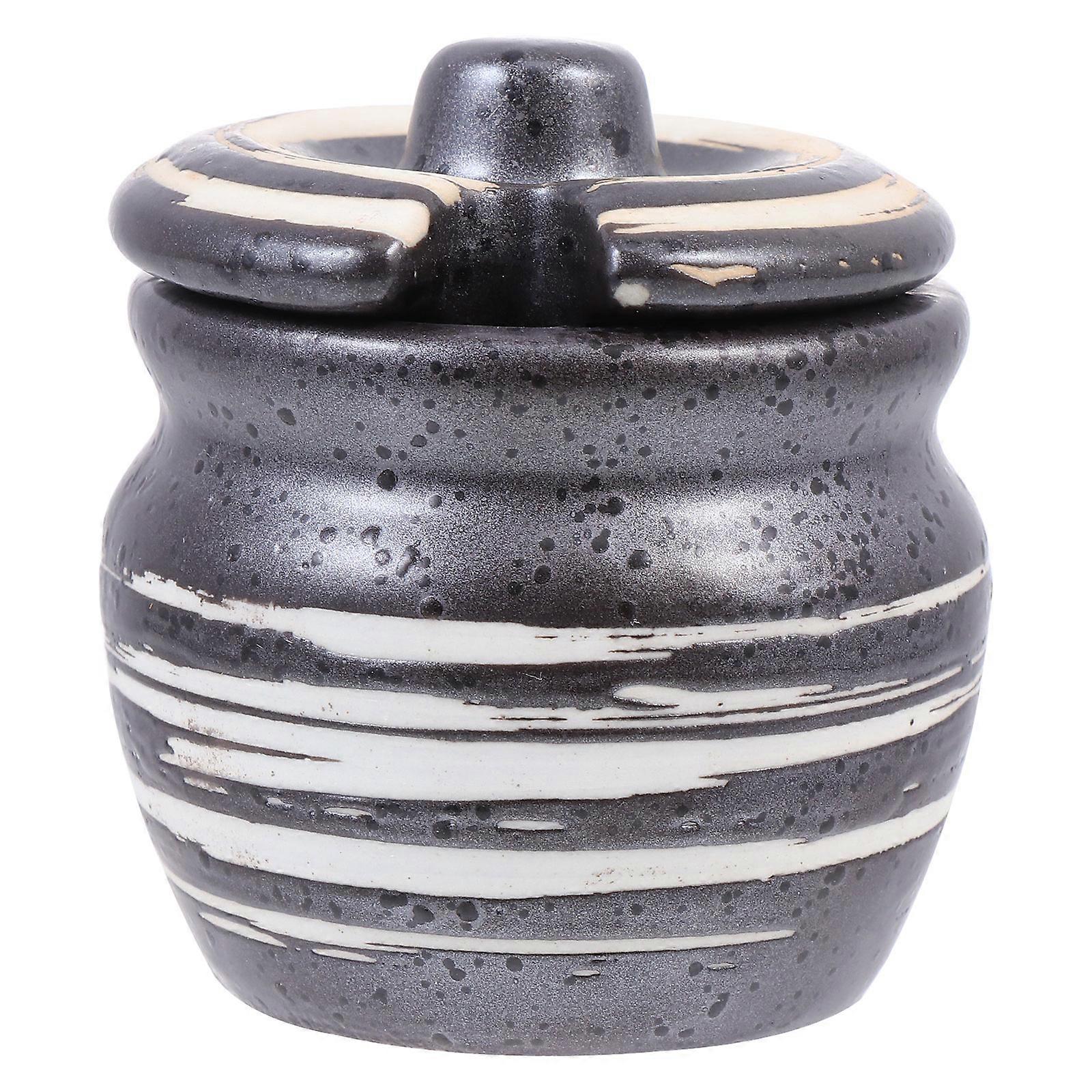 Ceramic Condiment Storage Pot for Kitchen Use 1Pcs