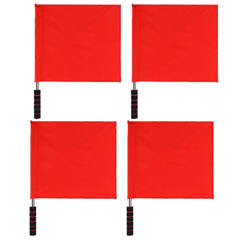 Racing Flag Soccer Referee Gear Match Waving Flag Sports Competitions Rectangular Shape 4Pcs