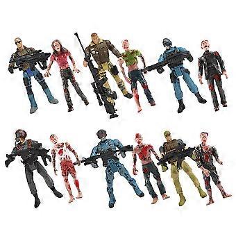 Military Figures Soldier Model Toy for Kids Playing 1Set Flexible Plastic Simulation