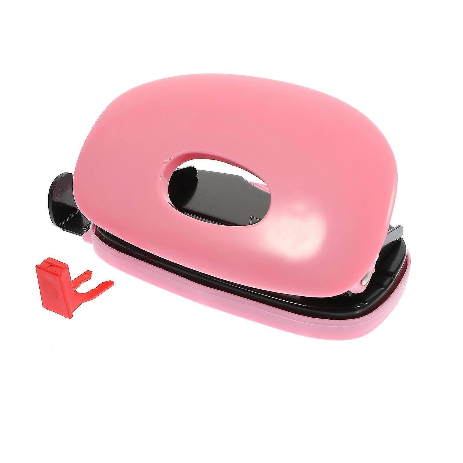 Paper Punch Tool For Diy Projects Craft Making Document Preparation Pink Color Abs Material 1Pack