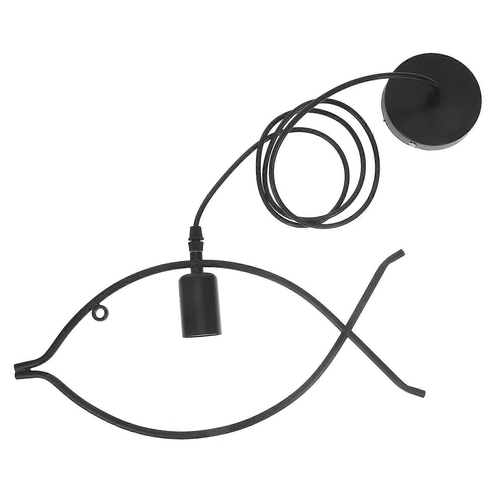 Creative Fish Shape Suspension Lamp Iron Chandelier