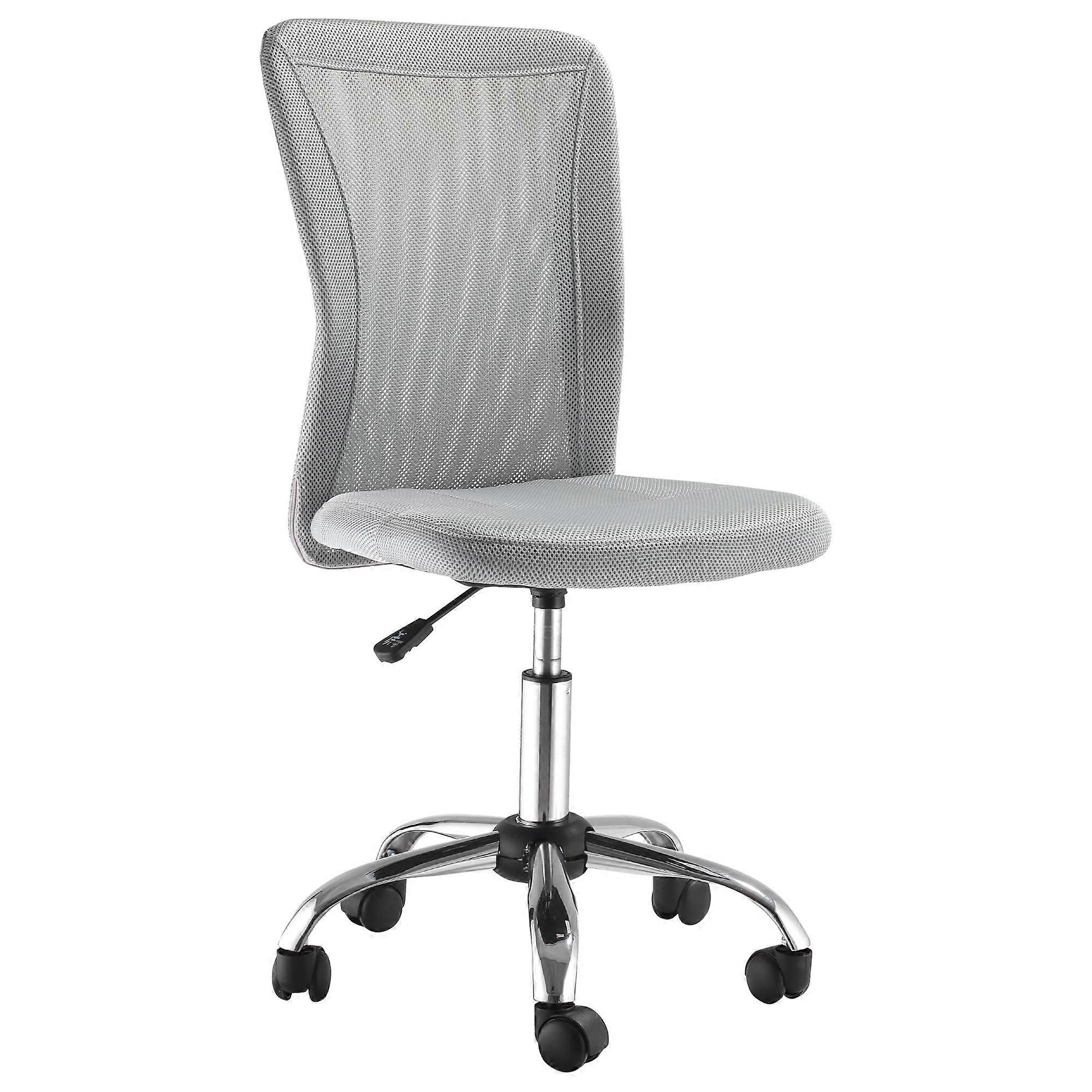 Armless Mesh Swivel Office Chair with Adjustable Height