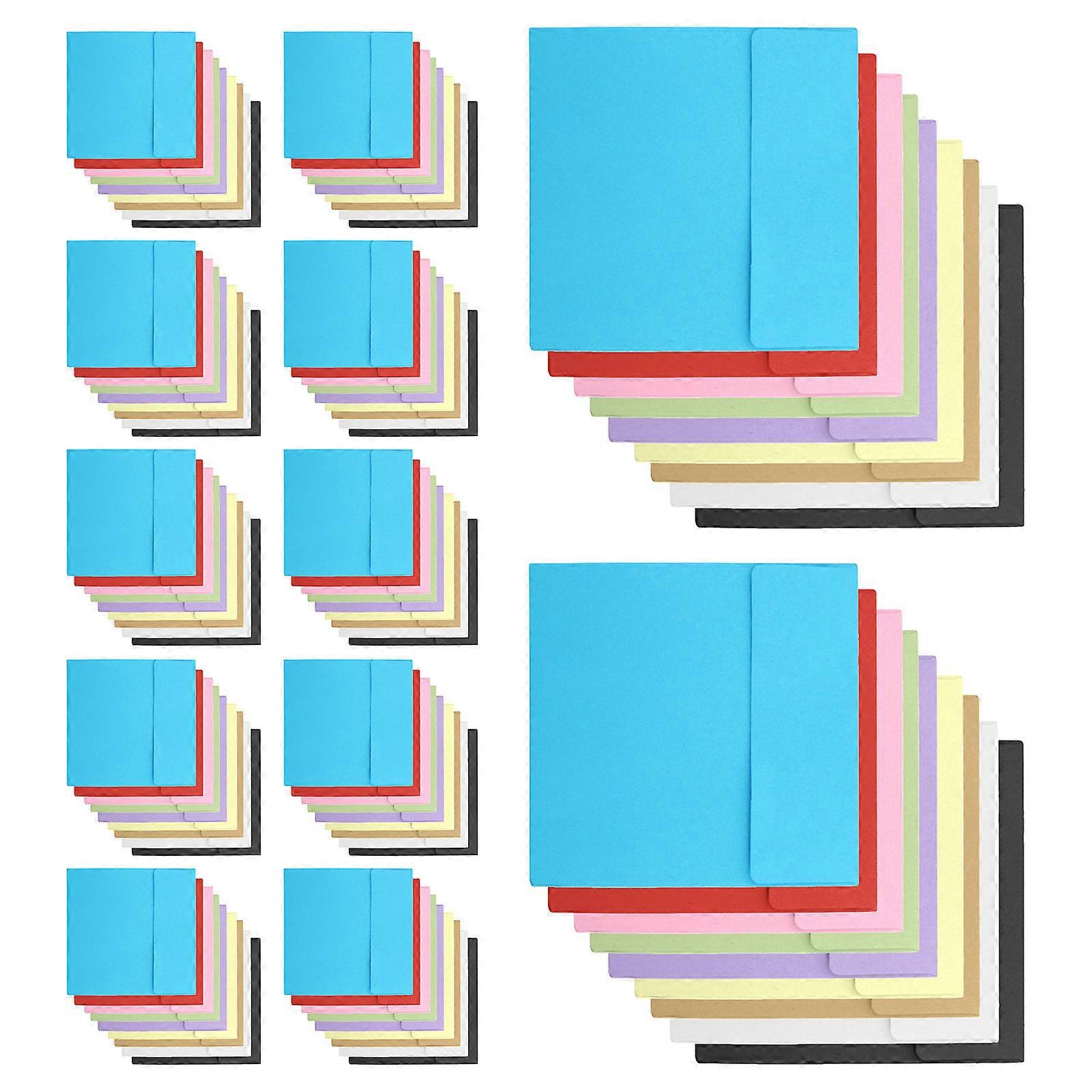 Assorted Color Kraft Envelopes for Greeting Cards 100Pcs Bulk Pack