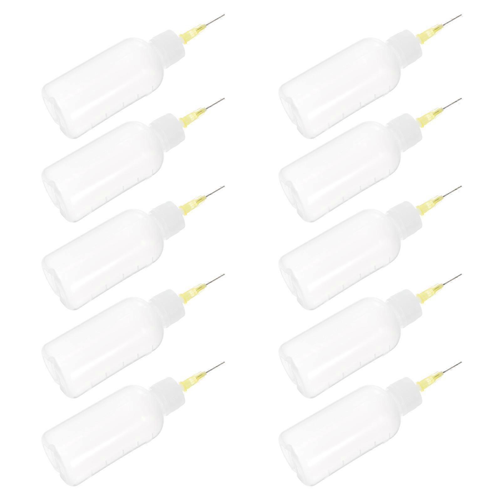 Plastic Needle Tip Glue Bottles Applicator Bottles for Dispensing 10Pcs