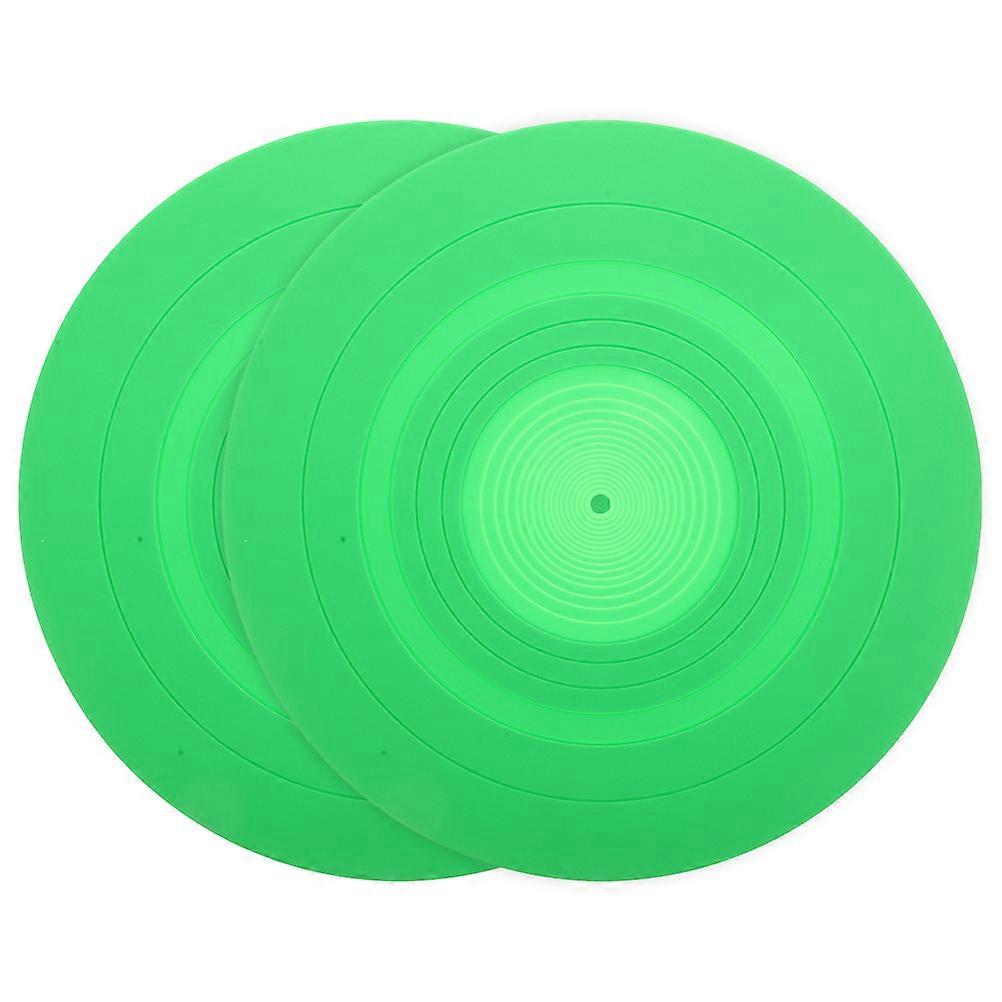 Record Player Mat Vinyl Slipmat for Turntable 2Pcs Silicone Protective Pads