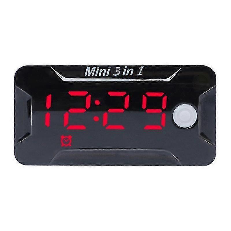 Waterproof Digital Time Clock & Thermometer & Voltage Voltmeter Motorcycle 25-26