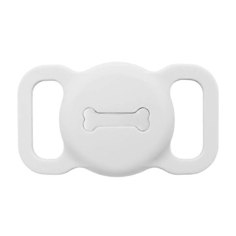 Size L Bone Pattern Silicone Cover for AirTag Bluetooth-compatible Tracker Pet Collar Protective Cas