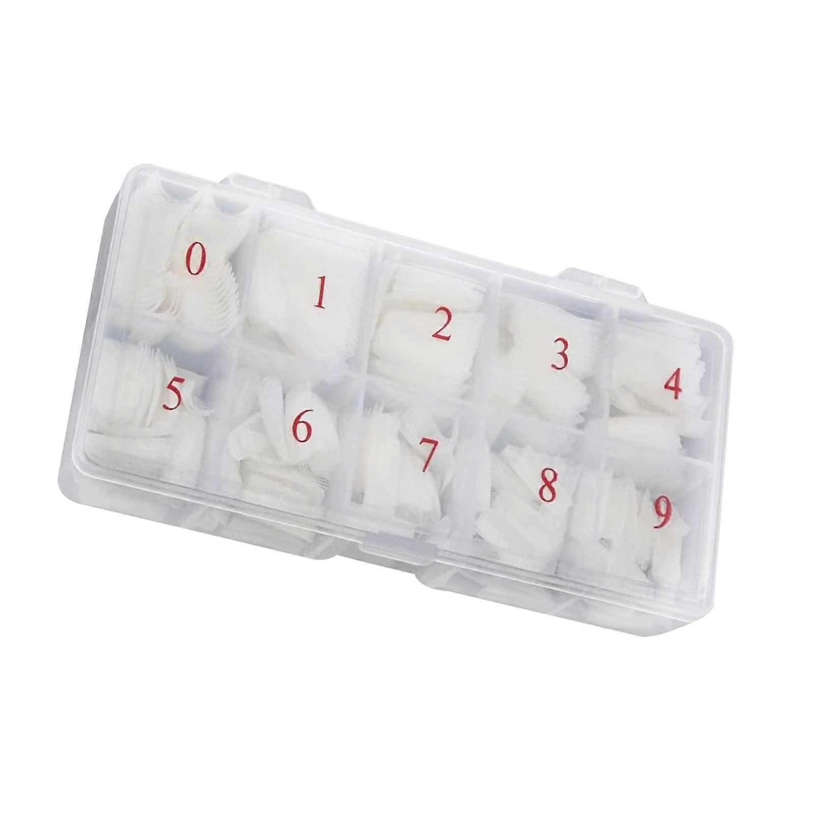 500PCS Full Cover False Nails Set, Natural ABS Nail Tips with Box, Wide Size Range for Manicure