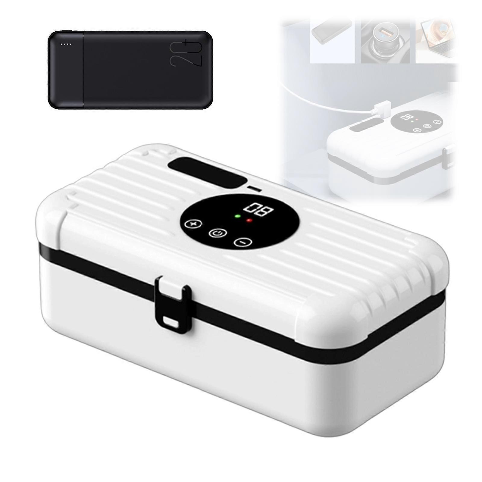 Efficient Transportable Refrigerator for Food and Beverages Double Temperature Function USB Power Supply Exemplary for Various Configuration