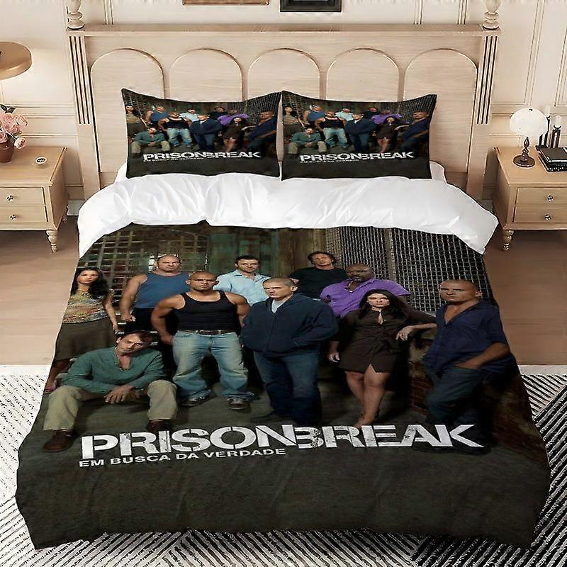 3pcs Prison Break Poster Plot Character Relationship Theme Printed Bedding Set