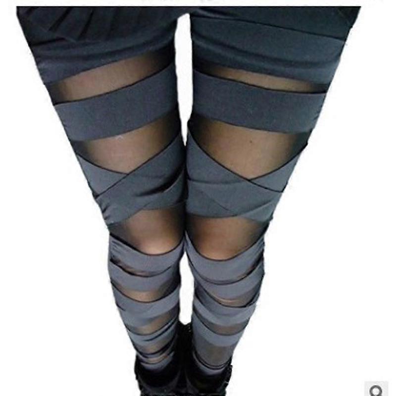 Women's Mesh Patchwork Ankle-Length Leggings