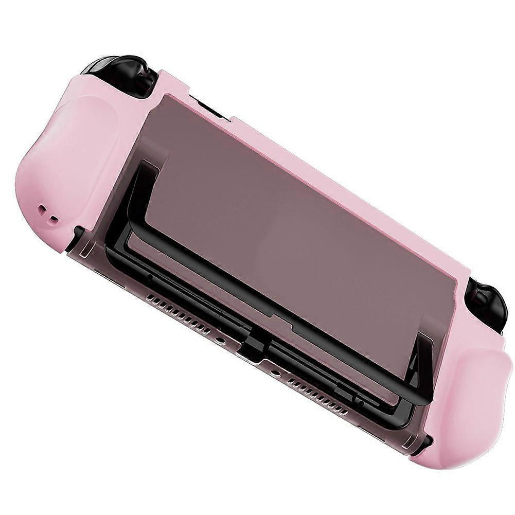Foldable Protective Case for Nintendo Switch 2 Ergonomic Holder Integrated Case Protective Shell W/ Front Cover Pink
