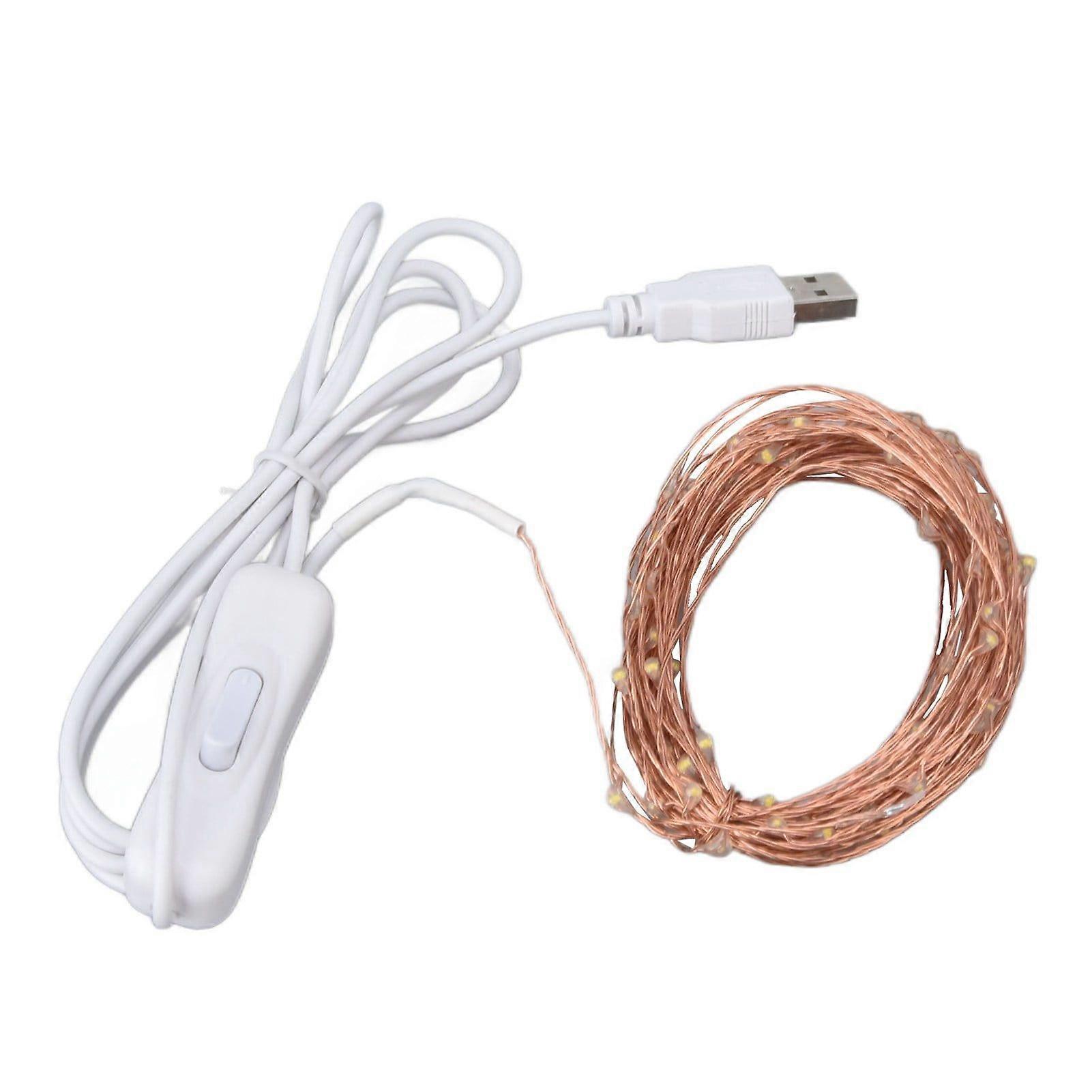 USB Copper Wire String Lights  100 LEDs 10m/32.8ft Energy Saving Safe Warm Light