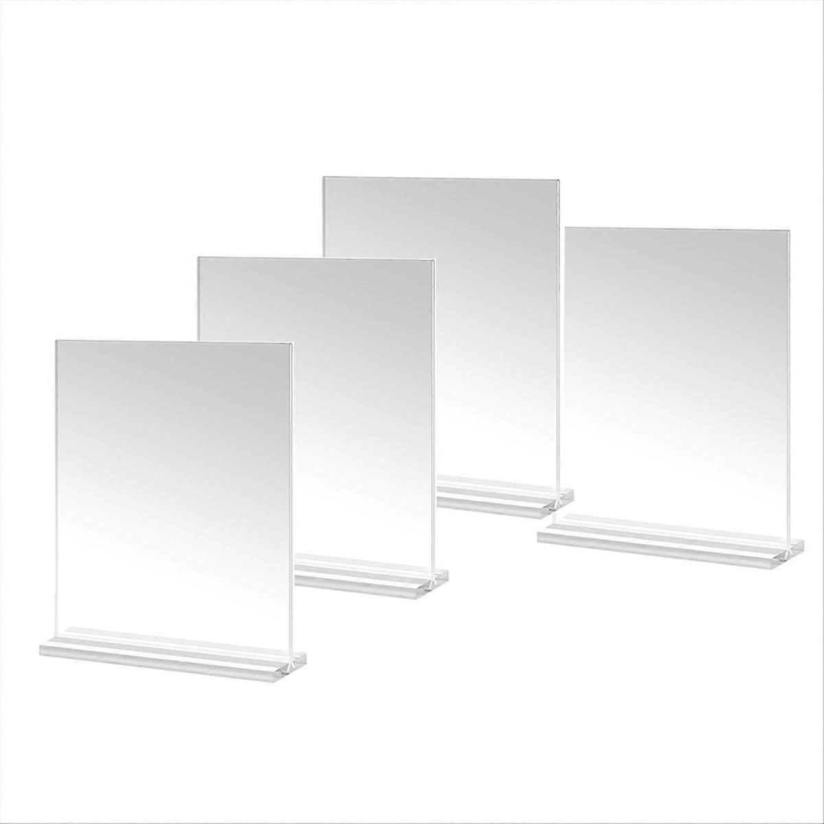 Acryl-Bilderrahmen, 4er-Pack Kunststoff-Bilderrahmenhalter stehend