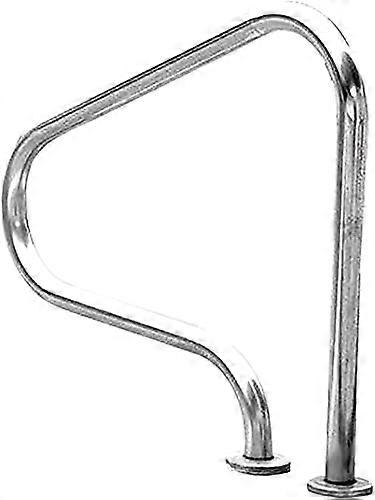 Pool Handrail with Ergonomic Curved Grip and Quick Install Plates for Inground Spa Steps