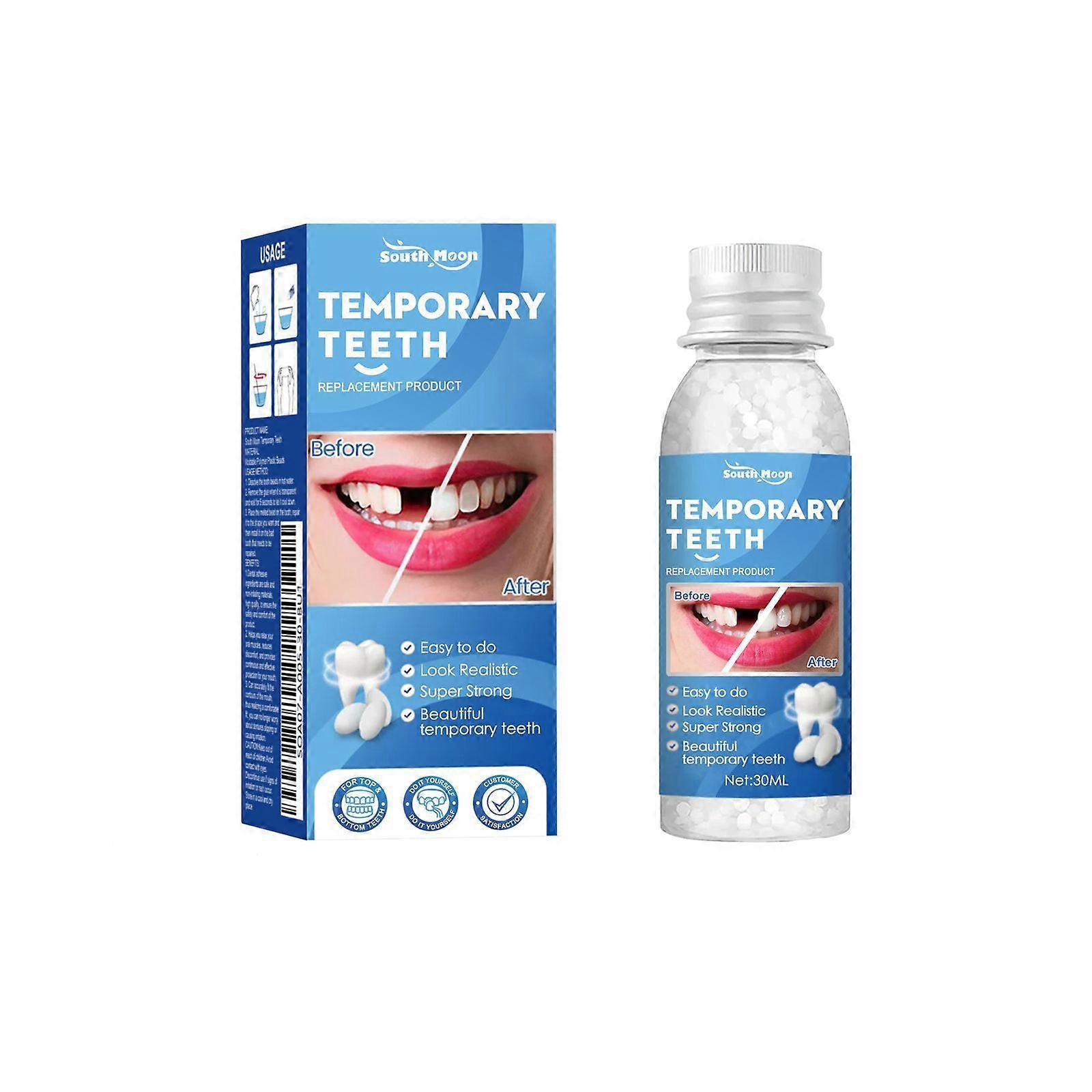 3X Resin Teeth Gaps Filling Glue, South Moon Temporary Tooth & Falseteeth Repair Dental Supplies