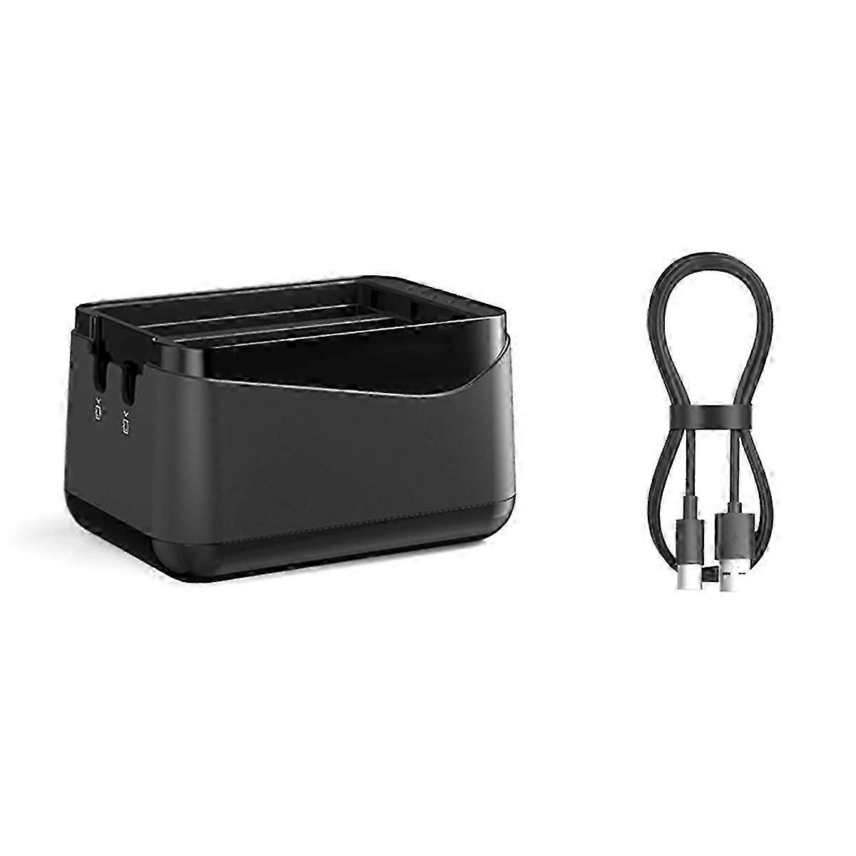 Portable Charging Box compatible Insta360X5 Camera 3-Battery Storage Charger Compartment compatible Action Camera