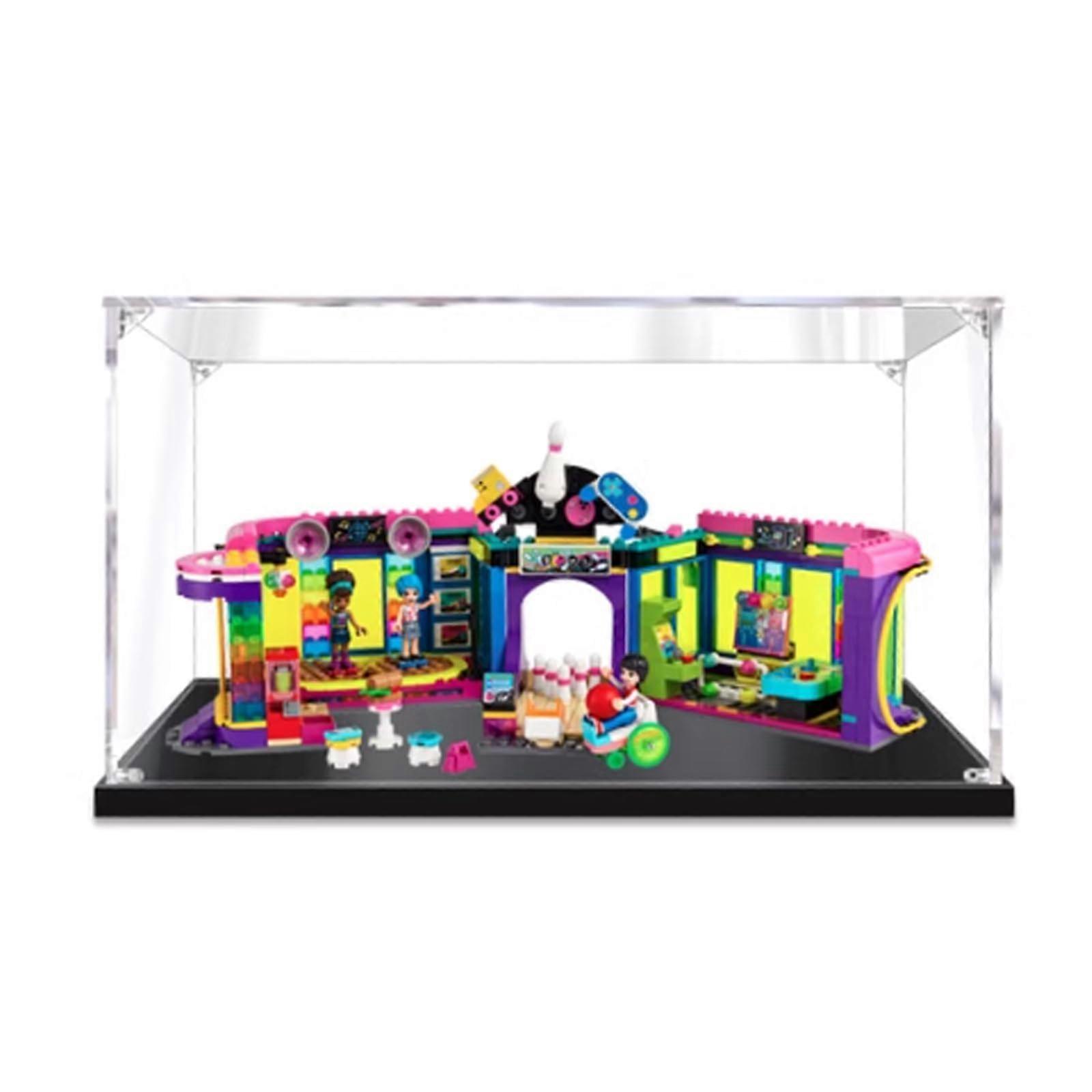 Acrylic Display Case for  41708 Roller Skating Playground Model, Dustproof Clear 3mm
