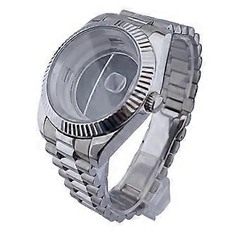 Horlogekast van 40 mm van roestvrij staal voor 8285 uurwerk, geschikt voor een wijzerplaat van 31 mm en een band van 20 mm.