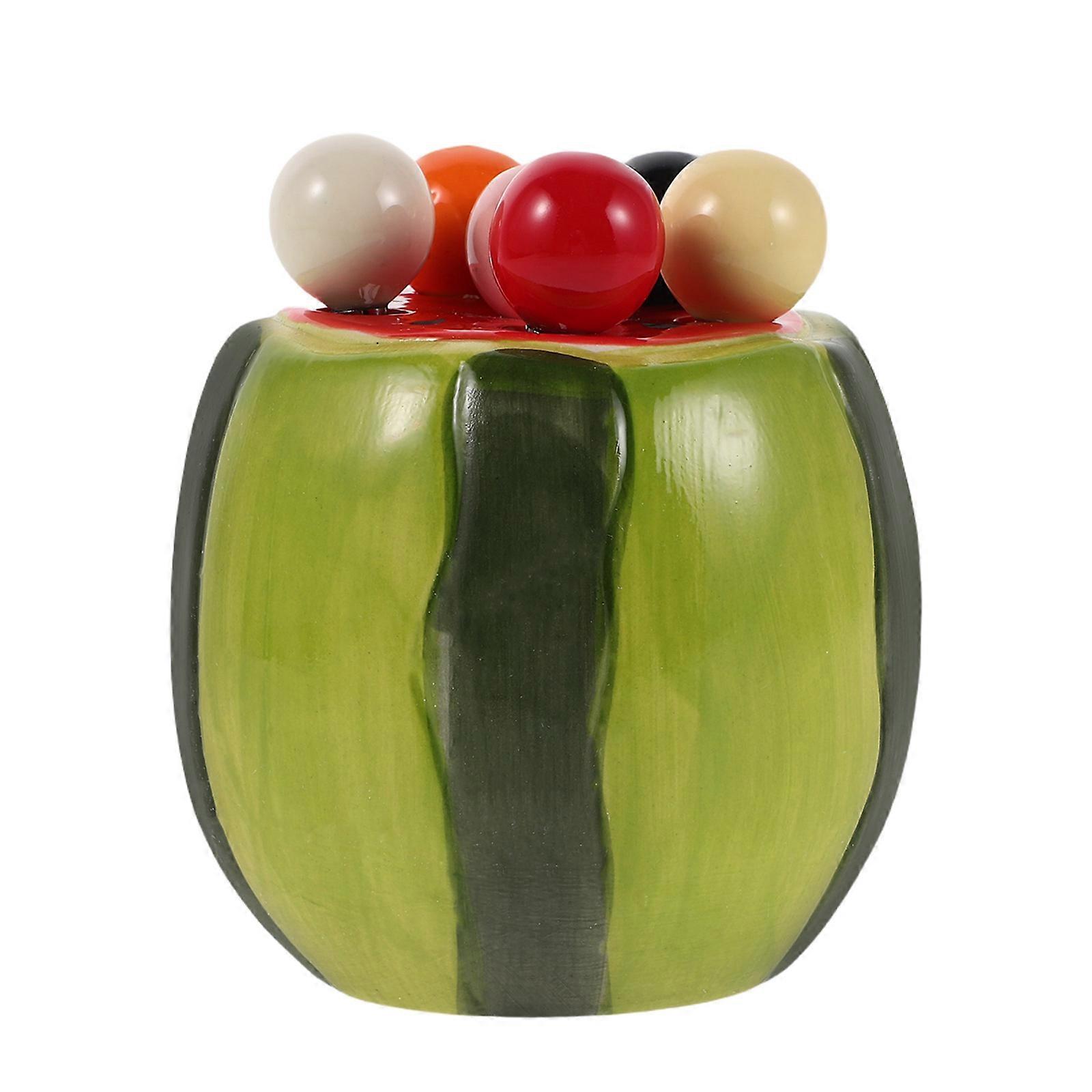 Watermelon Fork Fruit Fork Set with Ceramic Jar for Kids 1Set