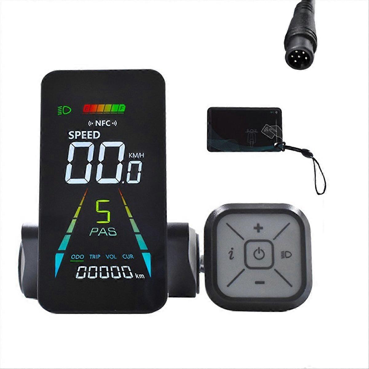E-Bike NFC LCD Meter 24V/60V UART 6PIN