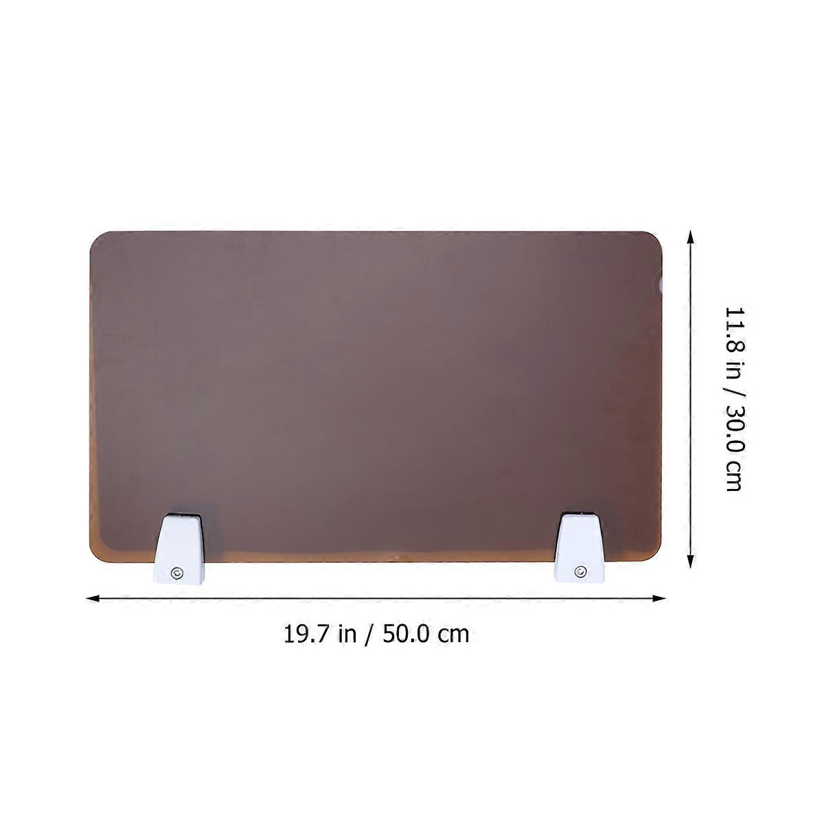 Office Partition Acrylic Desktop Screen for Office Use 1Pcs Brown Divider