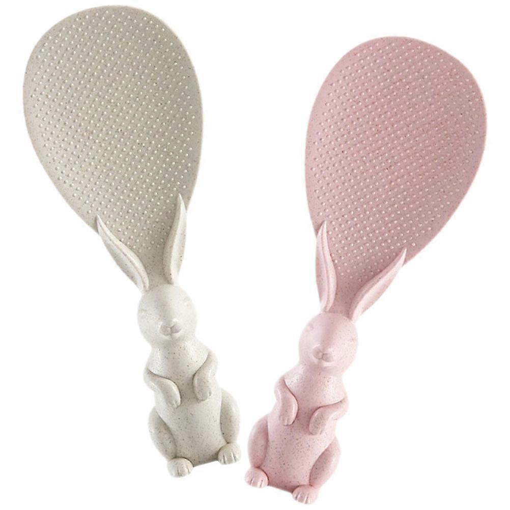 Kitchen Use Rice Paddle Rabbit Spoon 2Pcs Convenient Set