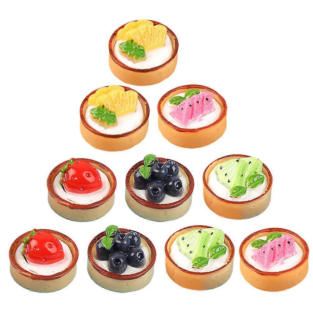 Artificial Cake Model Mini Fake Cake for Decor 72Pcs Resin Toy