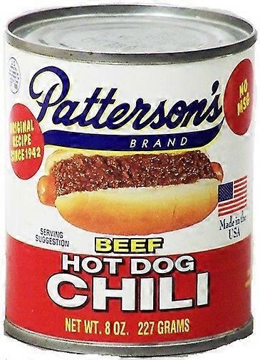 Patterson ' s Beef Hot Dog chili