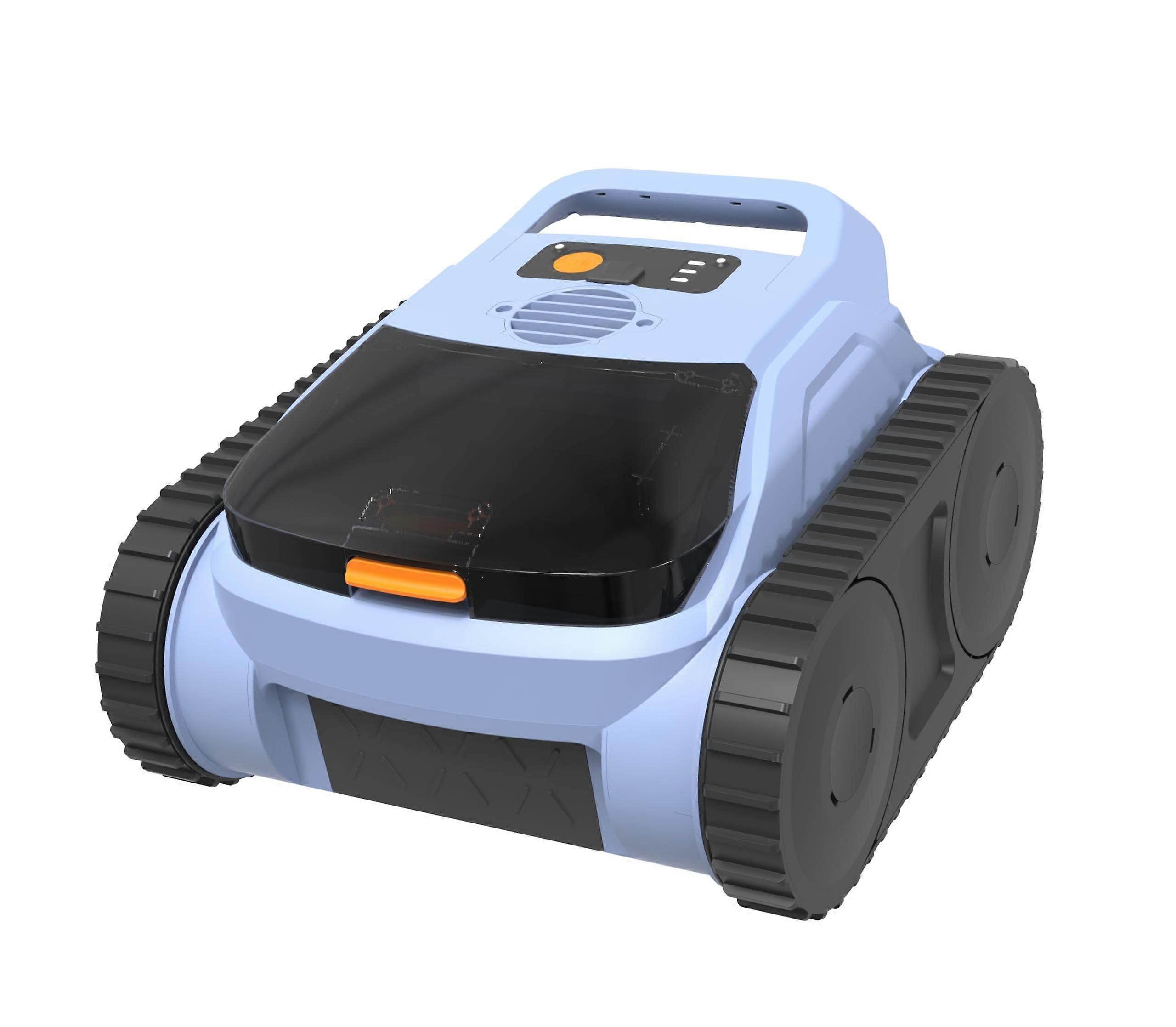 Cordless Robotic Pool Cleaner 185Min Runtime Smart Navigation WallClimbing Deep Cleaning 2180 sq ft Coverage Sky Blue