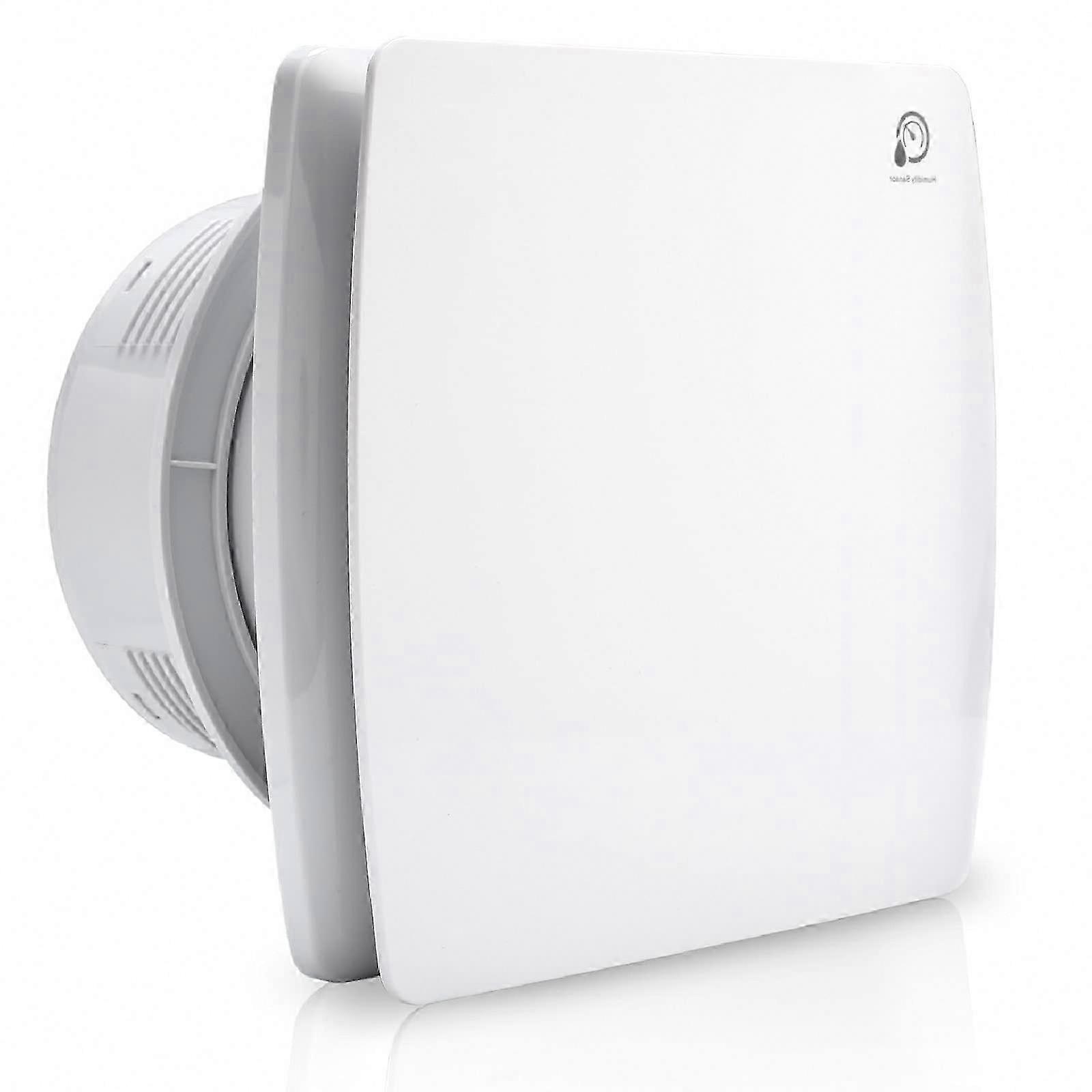 150mm Quiet Bathroom Fan with Humidity Sensor, Timer, and Backdraft Valve for Efficient Ventilation