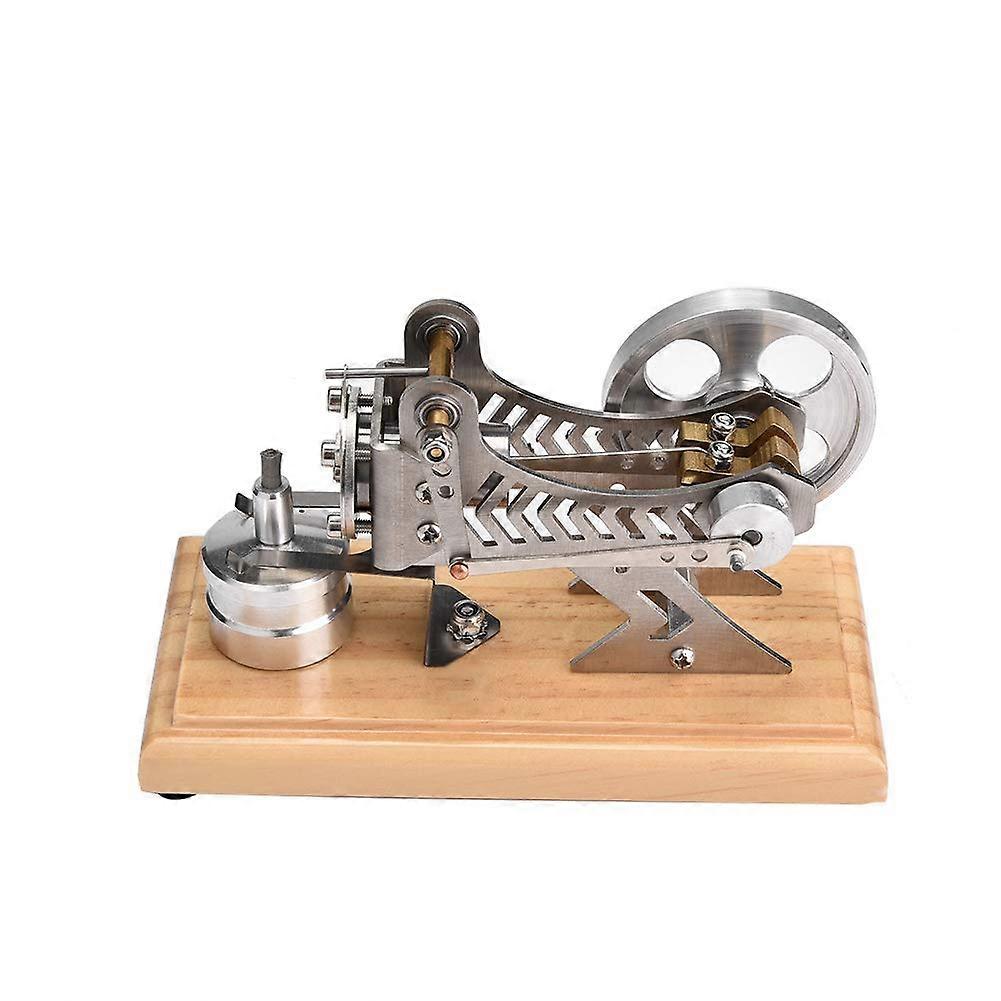 Stirling Engine Model with Clear Piston Visualization, Dual Demonstration, Durable Wood Metal Build