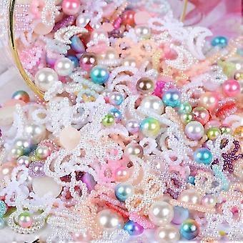 3D Pearl Nail Art Decorations Set Multicolor Hollow Beads 5–20mm Mixed Shapes for DIY Nails and Crafts