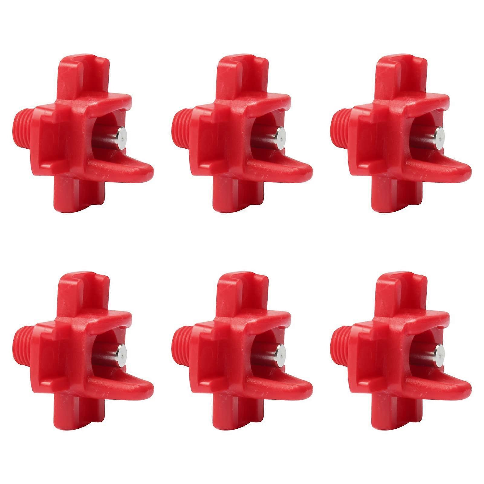 Horizontal Chicken Waterer Kit 6 Pack, Mess  On Demand Hydration, Quick Install for Poultry