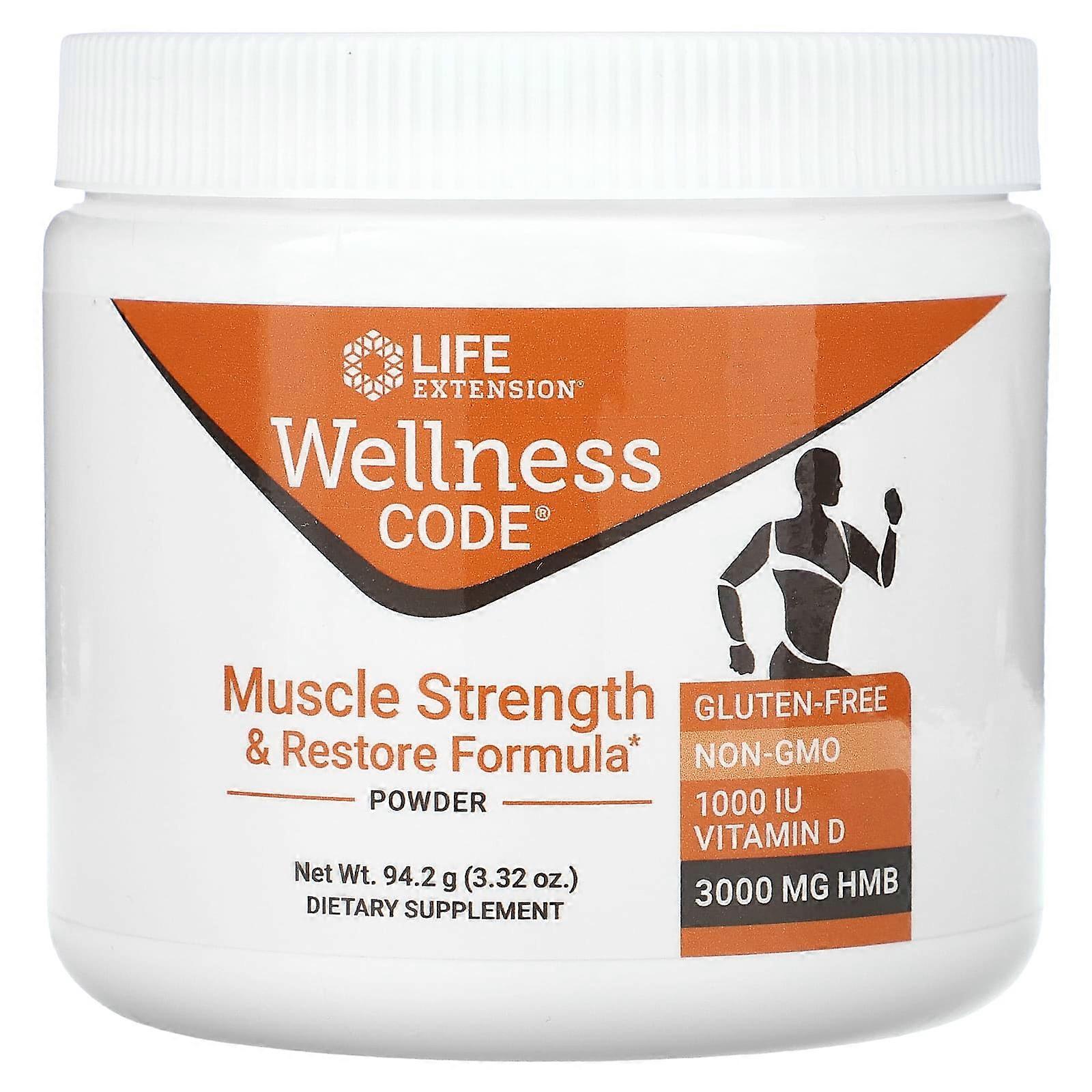 Life Extension, Wellness Code, Muscle Strength & Restore Formula, 3.32 oz (94.2