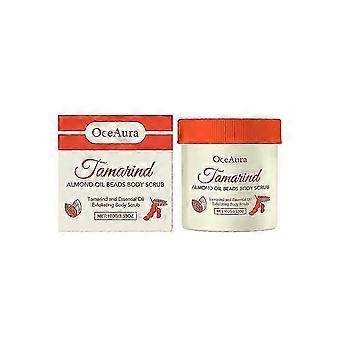 Gommage corporel aux perles d'huile d'amande et de tamarin, gommage corporel exfoliant, gommage corporel hydratant nettoyant en profondeur pour une peau douce et lisse, un éclat radieux et un quotidien doux